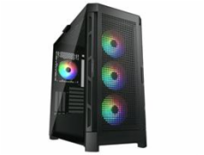 COUGAR PC skříň AIRFACE PRO RGB Black Mid Tower Airflow Panel 3 x 120mm ARGB Fans 1x 120mm ARGB Fan TG Left Panel