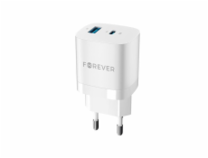 Rychlonabíječka do sítě Forever TC-05 PD+USB GaN 33W bílá