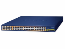 Planet GSW-5240HP L2 switch, 48x1Gb, 4x1Gb SFP, 48x1G 802.3at PoE+ 370W, 0~50°C