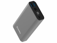 COLORWAY powerbanka/ 20 000mAh/ 2x USB QC3.0/ USB-C Power Delivery 20W/ Lighting/ LED/ Micro-USB/ Šedivá