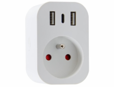 IMMAX NEO SMART chytrá vnitřní zásuvka s kolíkem (typ E)/ 16A/ 2x USB/ 1x USB-C/ Zigbee/ LIDL/ TUYA