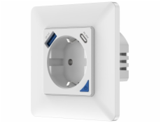 IMMAX NEO SMART chytrá vnitřní zásuvka bez kolíku (typ F)/ 16A/ 1x USB/ 1x USB-C/ PD 20W/ Zigbee/ LIDL/ TUYA