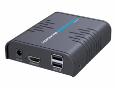 XtendLan HDMI přenos po LAN, pouze přijímač, IP/UDP, 100Mbps@1080p, přenos USB, funkce KVM