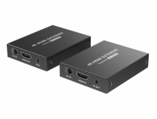 XtendLan CAT6 HDMI extender, vysílač+přijímač, 40m 4k/2k/1080p po jednom CAT6 kabelu, POC, přenos IR