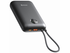 Swissten Power bank VOLTBOX 35W 20000 mAh s integrovanými kabely - USB-C, A, Lightning / černá