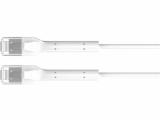 Extralink Patchcord kat. 6a U/FTP 1Gbps měděná kroucená dvoulinka síťový kabel, ohnutý konec 10m bílý