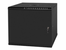 BAZAR - LEXI-Net 19  nástěnný rozvaděč Basic 9U 525x450, plechové dveře, bez zad, rozložený, černý - poškozený obal