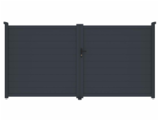 Brána G21 Orlando 350x173 cm dvoukřídlá, antracitová