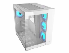 COUGAR PC skříň FV150 RGB White Mid tower Dual-Chamber ATX glass, 4x 120mm ARGB fans