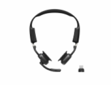 Shokz OpenMeet UC, USB-C adaptér, Bluetooth náhlavní sluchátka před uši s mikrofonem, černá