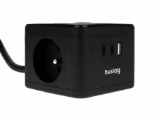 Prodlužovací kabel HUSLOG Smart Black 1,4m