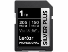 Lexar paměťová karta 1024GB Professional SILVER PLUS SDXC™ UHS-I, čtení/zápis: 205/150MB/s