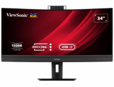 ViewSonic VG3457CV 34  21:9,3440 x 1440,SuperClear®VA,zakřivený,2 HDMI,DP,100W USB-C,RJ45,USB,speakers,výš. nast.,webcam