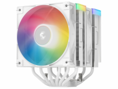 DEEPCOOL chladič AG620 WH ARGB V2 / 2x 120mm fan / 6x heatpipes / PWM / pro Intel i AMD / bílý