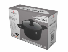 Kastrol s titanovým povrchem a poklicí 24 cm Matte Black Collection