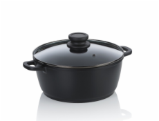 Hrnec Atura litý hliník černý 24 cm 3,2 l KL-15171
