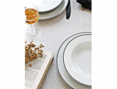 Jídelní sada talířů 18 ks porcelán s černou linkou HT-27020400