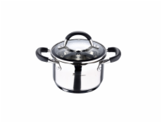 Hrnec s poklicí nerez FOODIES 16 cm 1,8 litru BGMP-1504-BK