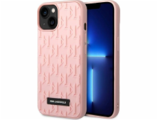 Karl Lagerfeld Pouzdro Karl Lagerfeld s 3D monogramovým vzorem – iPhone 14 Plus (růžové)