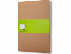 Moleskine Sada 3 zápisníků Cahier Journals XL (19x51cm), bez potisku, 120 stran, písková