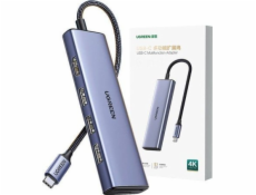Ugreen USB HUB Adaptér HUB UGREEN CM511 USB-C na HDMI, 3x USB-A 3.0, SD/TF