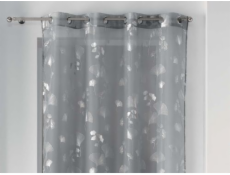 Douceur d`Interieur BLOOMY CURTAIN - Šedostříbrná 140x240