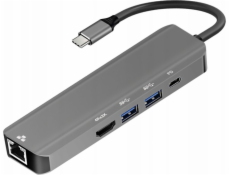 Art USB adaptér ART ADAPTER USB-C samec / HDMI samice 4K 60Hz / 1x USB 3.0 / USB-C ALU 15cm originální