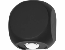 Italux Nástěnná lampa kovová, Porso, LED, 2W, zahradní nástěnná lampa, IP54, černá
