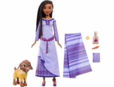 Mattel Panenka Asha s růžovou sadou přání