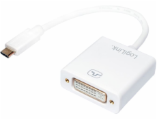 LogiLink Adaptér USB-C na DVI bílý (UA0245A)