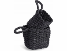 Zeller Úložné koše s rukojetí, papírová výšivka, 2 kusy