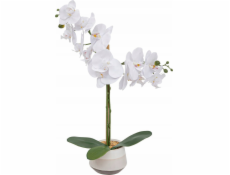 Atmosphera Umělá orchidej White v květináči CLERA, 52 cm