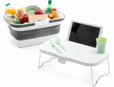 InnovaGoods Skládací piknikový koš s víkem a stolkem