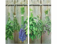 Zeller Ochranné skleněné desky LEVANDULE na sporák – 2 kusy, ZELLER