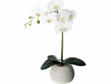 Atmosphera Květinová výzdoba  Cement touch  - orchidej s keramickým květináčem, výška 50 cm