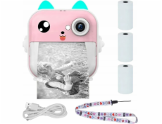 ExtraLink Tiskárna štítků EXTRALINK EPP-003 PŘENOSNÁ MINI TISKÁRNA RŮŽOVÁ S FOTOAPARÁTOU, LCD DISPLEJEM