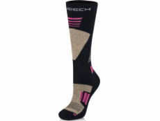 Brubeck Dámské ponožky BSK001/W Ski Force, černé/růžové, velikost 39-41
