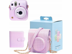LoveInstant Sada pouzder 2v1 pro Fuji Instax Mini 12 + album na 64 fotografií / fialová