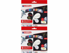 Edding Popisovač se štětcovým hrotem e-1340 EDDING, 9 ks, mix barev