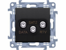 Kontakt-Simon Anténní zásuvka Kontakt-Simon Simon 10 CADSATF.01/49 finální modul RTV-DATA-SAT, 1x vstup: 5÷2400MHz matná černá