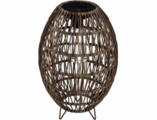 Atmosphera Solární lucerna s pleteným stínidlem, O 21 cm, hnědá