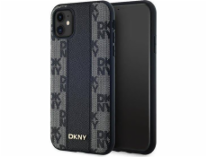 DKNY Kožený kryt DKNY MagSafe s jednobarevným kostkovaným vzorem – iPhone 11 (černý) DKNY Kožený kryt DKNY MagSafe s jednobarevným kostkovaným vzorem – iPhone 11 (černý)