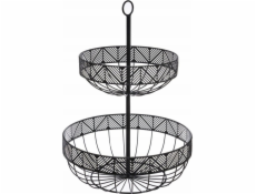 Secret de Gourmet Ovocný talíř FRISE, kovový, 2 úrovně, černý