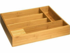5five Bambusový organizér na příbory, 5 přihrádek, 38 x 28 cm