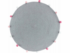 Douceur d`Interieur Interiérový design Kulatý koberec s bambulkami POMPOMPARTY, O 90 cm