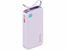 Usams Powerbanka USAMS Powerbank s navíjecím kabelem USB-C, navíjecí 10 000 mAh PD 20W Fast Charge XY Series fialová/fialová 10KCD22403 (US-CD224)