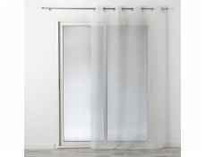 Douceur d`Interieur Interiérový závěs s očky DIXIE, 140 x 240 cm, bílý se zlatým potiskem