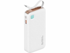 Usams Powerbanka USAMS Powerbank s navíjecím kabelem Lightning 10000 mAh PD 20W Fast Charge XY Series bílá/bílá 10KCD22502 (US-CD225)