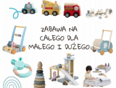 LeanToys Baby Doll Pruhovaný svetr, čepice a šátek modrý