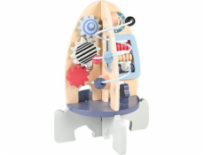LeanToys Dřevěné vzdělávací raketové korálky s ozubenými koly